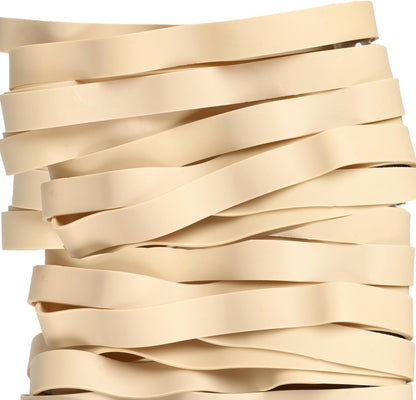 Rubber Bands Size#107 Heavy Duty Big Wide rubber band 30PCS Elastic Bands for Office Supply Trash Can File Folders Litter Box Rubber Bands (Light brown)