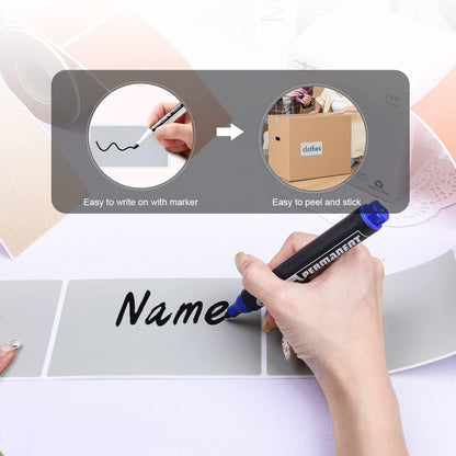 PARLAIM 3 X 5 Inch Rectangle Adhesive Color Coding Stickers,Square Grey Inventory Stickers -250 Per Dispenser Box（Grey）