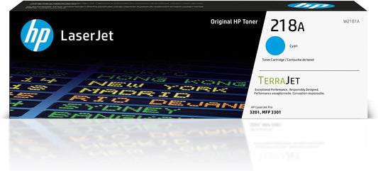 HP 218A Cyan Toner Cartridge | Works with Color Laserjet Pro 3201, MFP 3301 Series | W2181A