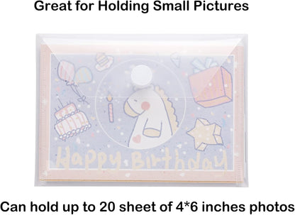 4x6 Plastic Envelopes Hook Loop Closure Coupon Receipt Storage Holder 40 Pack