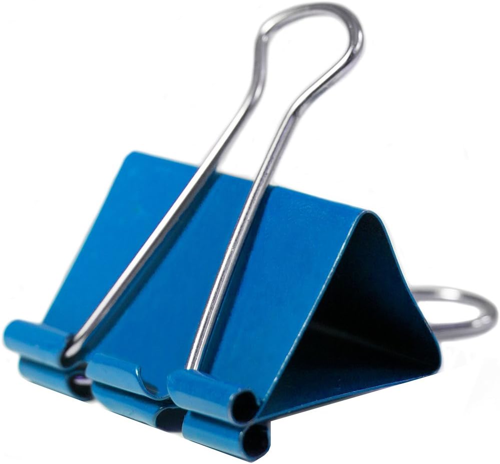 JAM PAPER Colorful Binder Clips - Large - 1 1/2 Inch (41 mm) - Assorted Binderclips - 6 Packs of 12