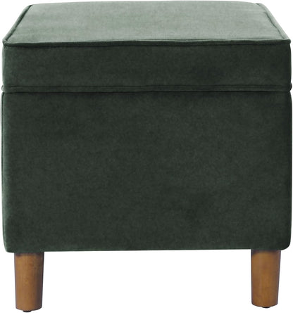 Home Decor | Dinah Collection Modern Storage Ottoman | Ottoman with Storage for Living Room & Bedroom(Loden Green Velvet)
