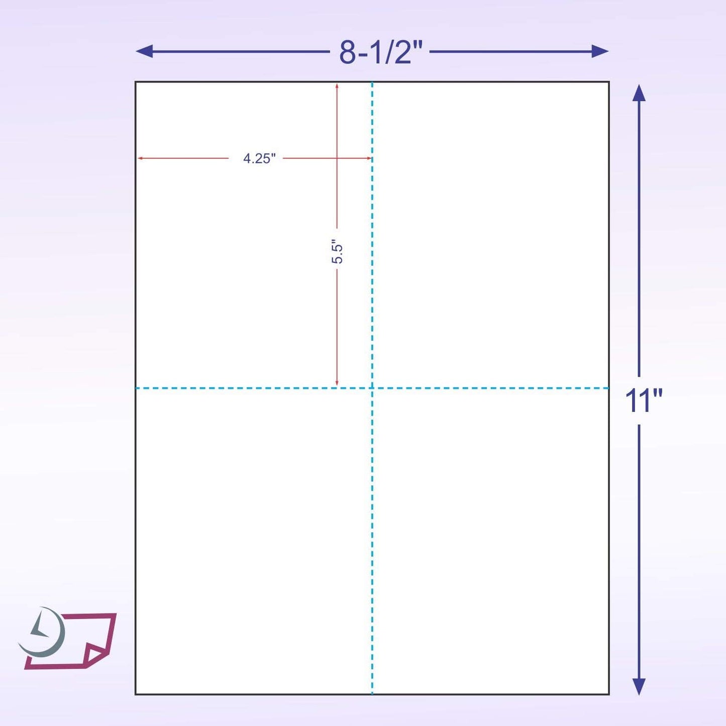 NextDayLabels - 8-1/2" x 11" Laser/Inkjet Postcards 4 Per Page, (4-1/4" x 5-1/2" Each Card | White, 200 Cards)