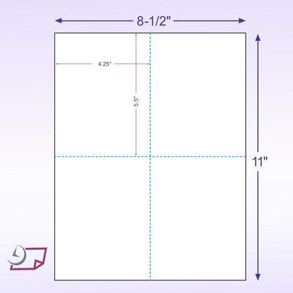 NextDayLabels - 8-1/2" x 11" Laser/Inkjet Postcards 4 Per Page, (4-1/4" x 5-1/2" Each Card | White, 200 Cards)