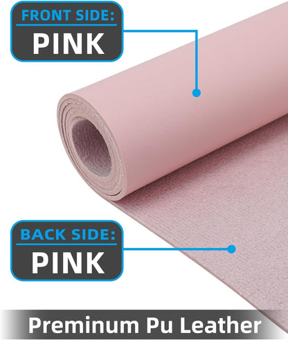Non-Slip Desk mat,PULeather Desk Pad Protector, Office Desk Mat, Large Mouse Pad,Desk Blotter, Laptop Desk Pad, Waterproof Desk Writing Pad for Office and Home (Rose Pink, 35.4" x 17")