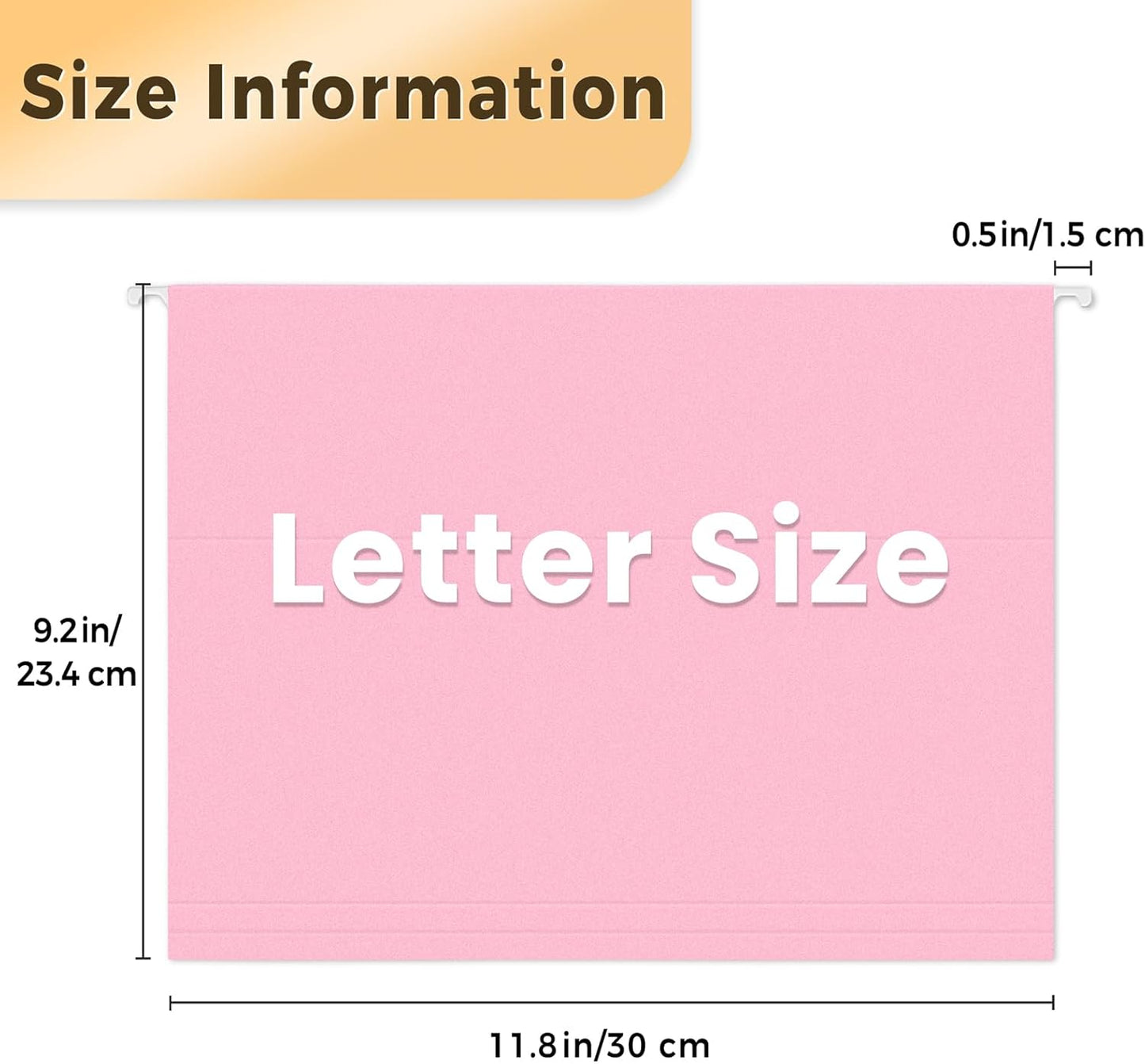 SUNEE 25 Pack Hanging File Folders, Bright Folders, Hanging File Folders Letter Size with 1/5-cut Tabs, Stay Organized for Your Home and Office Bulk File and Documents