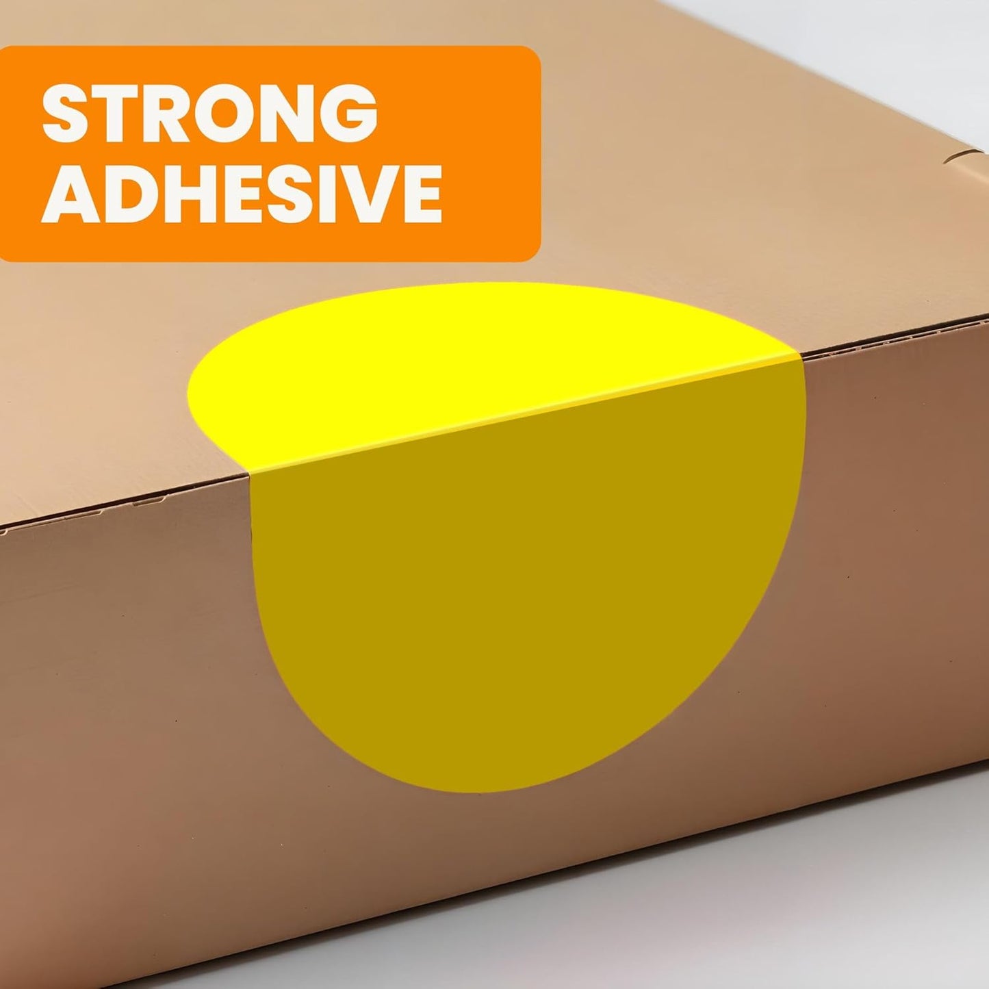 Performore 2 Inch Dot Matte Yellow Color Code Labels for Color Coding and Organization, Round Coloured Easy to Peel, Strong Self Adhesive Dot Stickers, 500 Stickers Per Roll