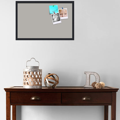 PinPix 28x18 Inch Cork Bulletin Board. This Decorative Framed Pin Board Comes with Dark Stone Design and a Satin Black Frame. Ideal for Home Office Decor or Message Board (PinPix-1808)