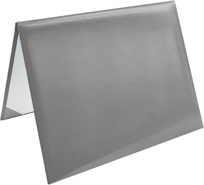 Diploma Cover 8.5x11 Inch, Graduation Certificate Holder - Elegant Faux Leather Folder for Graduation, Wedding Officiant,Grey-1 Pack