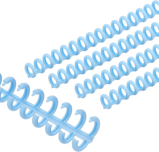 PATIKIL 8.5mm(0.3") Spiral Binder Ring,10 Pcs 30 Rings 25 Sheet Capacity Comb Binding Spines for Binding Paper Sheets Notebook Calendar Picture Album, Sky Blue