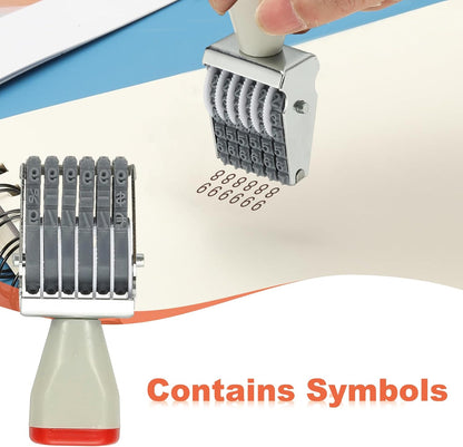 PATIKIL 6 Digit Number Roller Stamp, Adjustable Rubber Stamp Changeable Numerical Symbol Office Date for Business Creative Price Tag