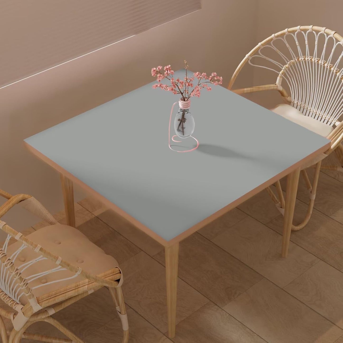 Leather Table Cover,1.8mm Thick,40x40 Inch Table Protector,Table Protector for Dining Room Table,Dining Table Cover,Table Cover Protector.(Gray+Gray,40x40)