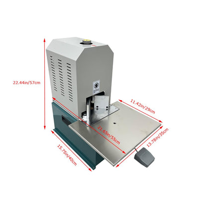 Electric Corner Rounder Machine with Foot Pedal and 7 Blades (R3-R10) 180W 110V Heavy Duty Punch Cutter with Paper Drawer Semi-Auto Metal Corner Rounding Machine for Paper/PVC/Plastic Films