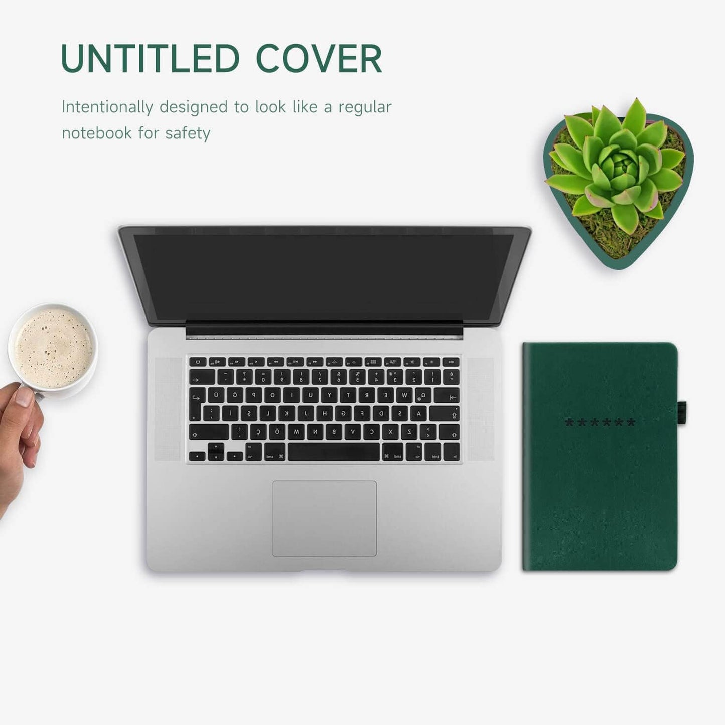 Password Book with Alphabetical Tabs – Hardcover Internet Address & Password Organizer – Password Keeper Notebook for Computer & Website – 5.2 x 7.6" Log-in Password Journal w/ Thick Paper (Earth Green)