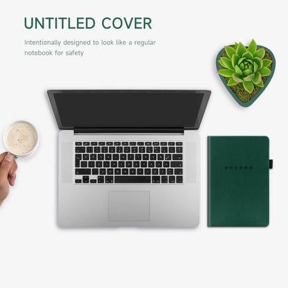 Password Book with Alphabetical Tabs – Hardcover Internet Address & Password Organizer – Password Keeper Notebook for Computer & Website – 5.2 x 7.6" Log-in Password Journal w/ Thick Paper (Earth Green)