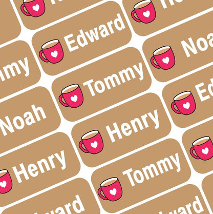 Personalized Waterproof Name Labels Press and Stick Custom Name Stick on Clothing Labels. Customized Up to 3 Lines Great for Camp & Daycare