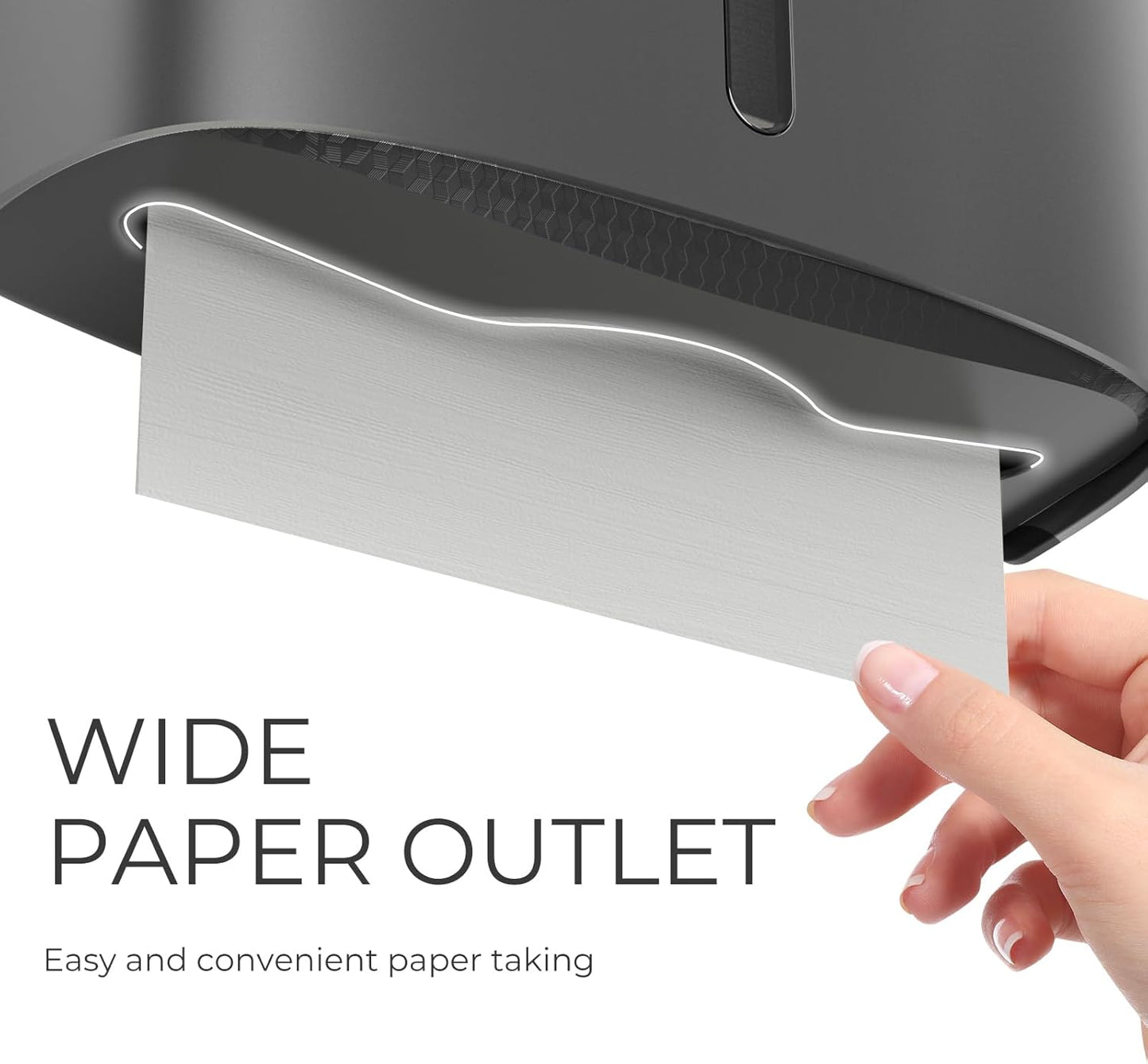 Paper Towel Dispenser Wall Mount, Adhesive No Drilling Multifold Trifold Cfold Commercial Hand Towel Dispenser,Silver-PN6015