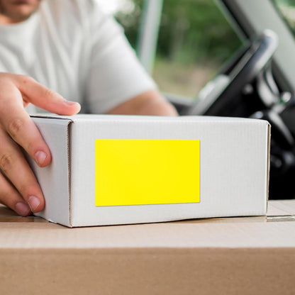 Yellow Color Coding Labels 3 × 2 Inches Self-Adhesive Rectangle Stickers Waterproof Name Tags for Office School Home 40 PCS