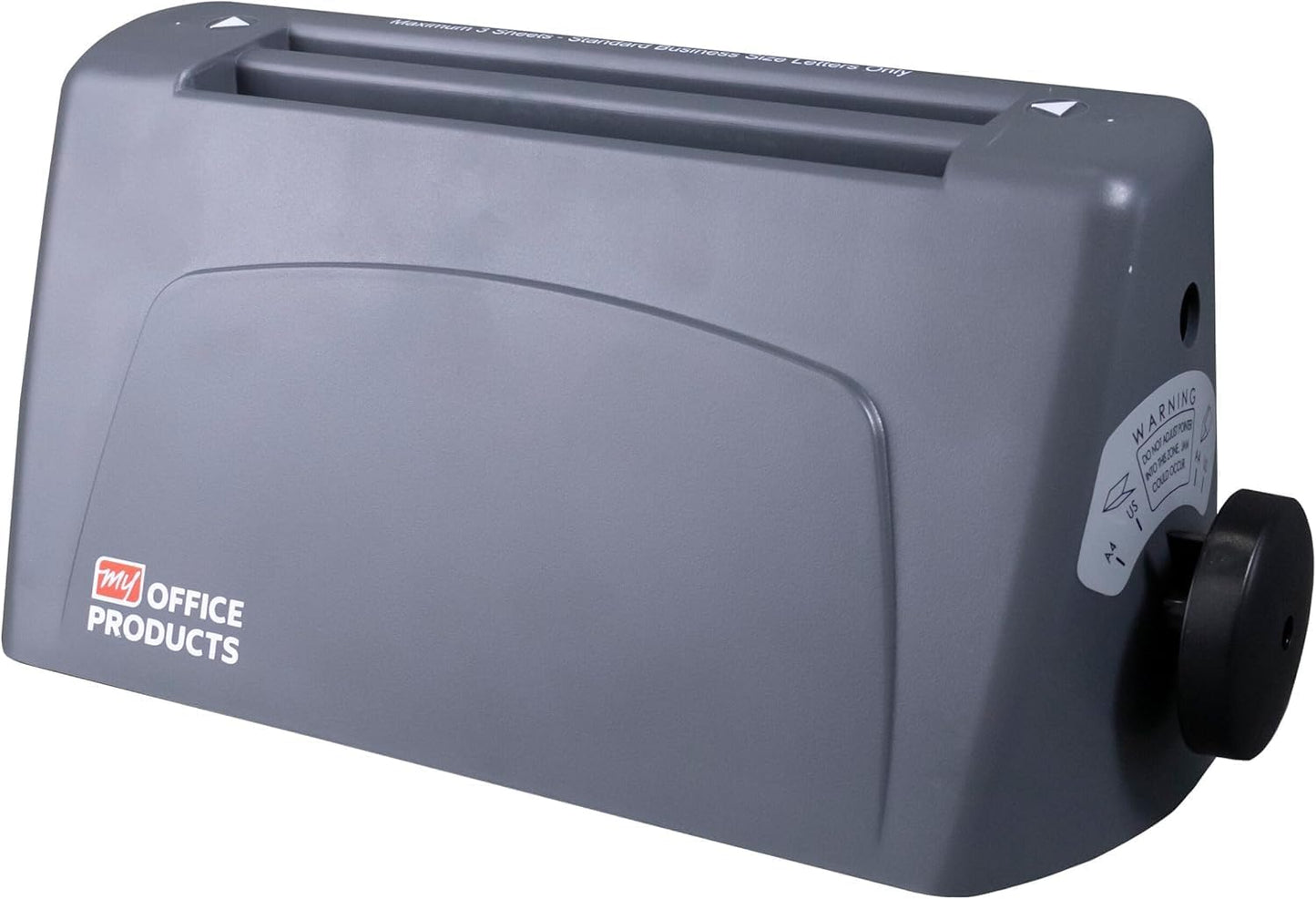 P6500 My Office Products Desktop Paper Folder Folding Machine; Letter or Half Fold; Sets of 1-3 Sheets, 8.5 x 11 Inches, 68 to 90 GSM, 18 to 24 Pounds Bond Paper; 1800 Sheets per Hour