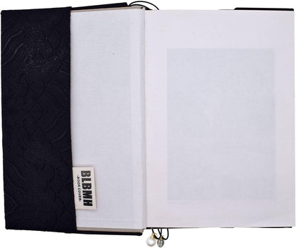 BLBMH Bookmark Book Covers for Paperbacks 5.5x8.5 Book Cover for Privacy Hardcover Adjustable Book Jacket for Soft Cover Books Fabric Softcover Protector for Women Book Lovers Gifts - Kitsune B 8.5in