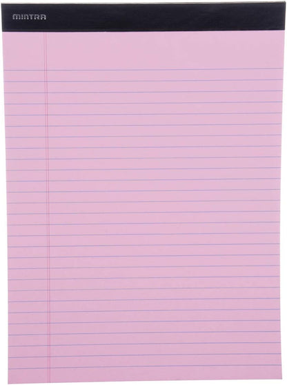 Mintra Office Legal Pads - ((BASIC PASTEL 6pk, 8.5in x 11in, WIDE RULED))