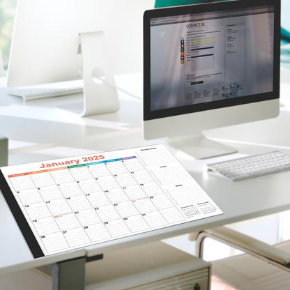 Large Desk Calendar 2025-2026 - 22" x 17" Desk Calendar from April 2025 - June 2026, Desktop Pad Calendar Perfect for Planning and Organizing In Your Home, School or Office, Colorful