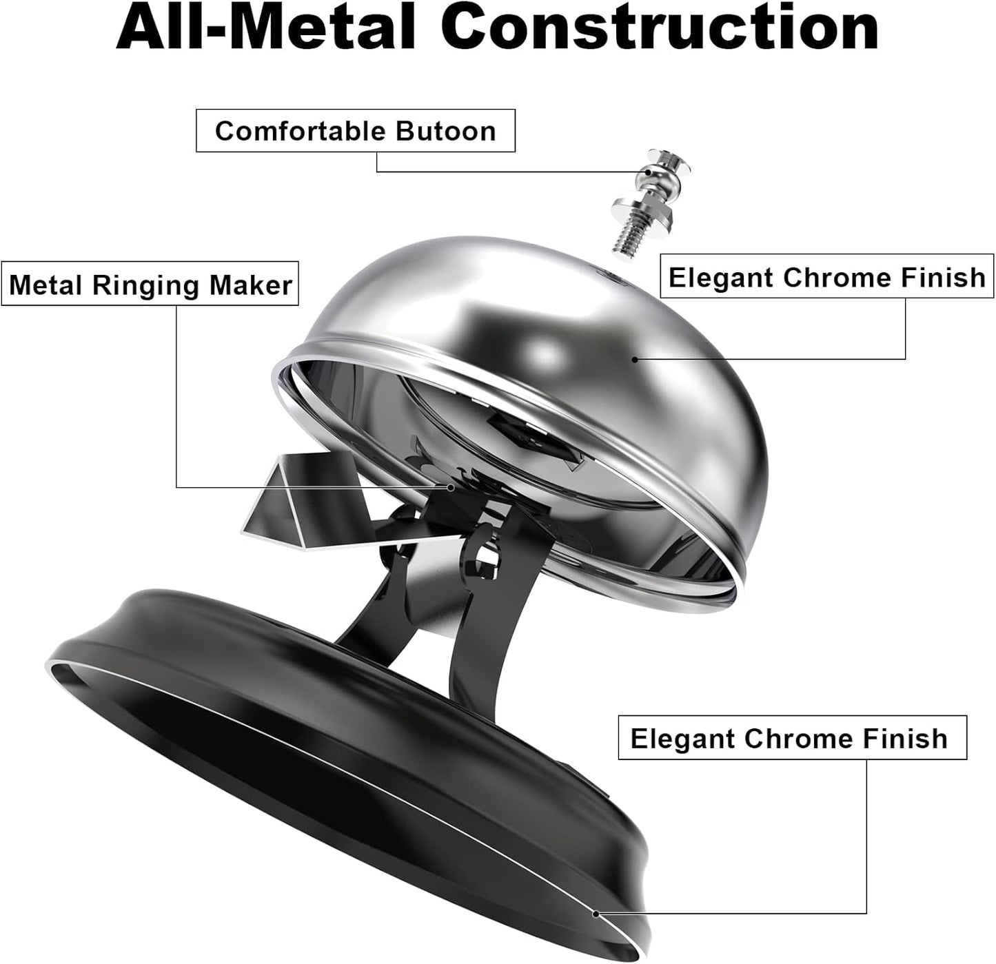 Call Bell, Service Bell Dinner Desk Bell for The Porter Kitchen Restaurant Bar Hotel Schools