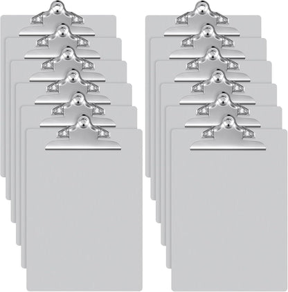 12 Pcs Metal Clipboard Heavy Duty Aluminum Clipboards 12 x 9 Inch Metal Clip Board with Low Profile Clip A4 Letter Size Document Holder for Office School Medical Jobsite Laboratory