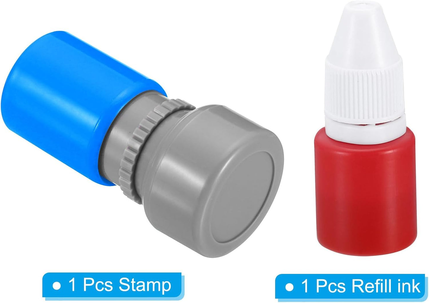 PATIKIL Number Stamps Self Inking, Numeral 16 Number Stamp Teacher Stamp Initial Stamp Ink Stamp for Class Notebook Scrapbooking DIY Craft Style 2, Red Ink