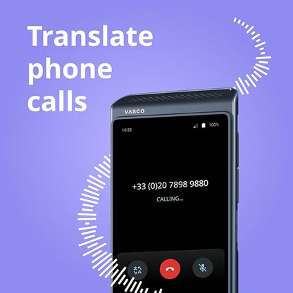 Vasco Translator Q1 | AI Voice Cloning Language Translator Device | 113 Languages | Free Lifetime Internet in Nearly 200 Countries | Mystic Plum