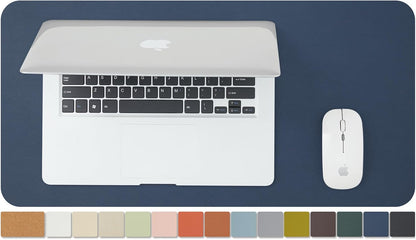 Compact Cork Desk Mat - Small Dual-Sided Desk Pad for Office and Home - Desk Organization and Accessories - Ideal for Large Mouse Pad and Small Desk Mats on Top of Desks(Dark Blue,23.6"x 11.8")