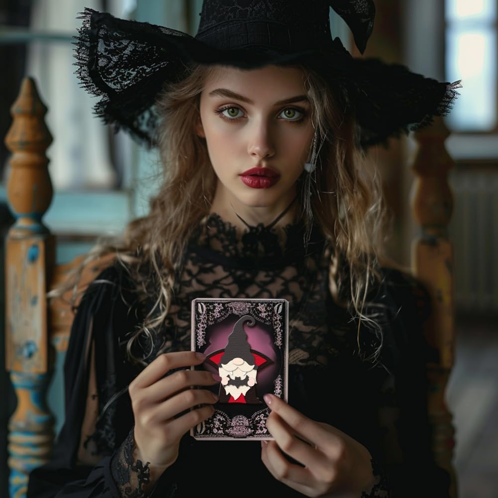 GLOBLELAND Halloween Gnome Cutting Dies for Card Making Pumpkin Bat Spider Cut Die for DIY Scrapbooking Journal Embossing Paper Craft Decor