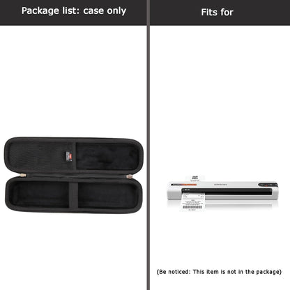FBLFOBELI EVA Hard Carrying Case Compatible with Epson Workforce ES-50/ES-55R/ ES-60W/ES-65WR/DS-30/DS-70/DS-80W and Epson RapidReceipt RR-60/70W Portable Document Scanner (Case Only) (Black)