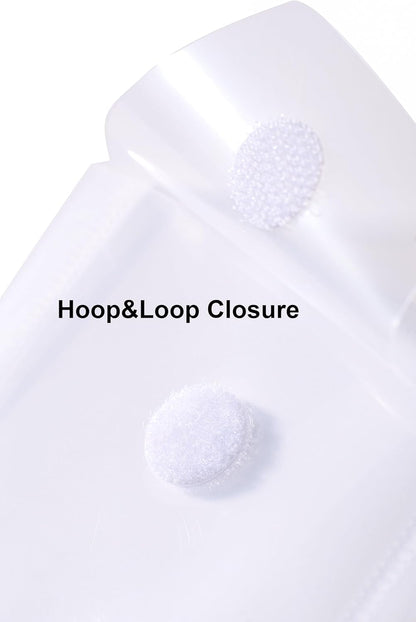 3’’ x 5’’ Vertical Plastic Envelopes Hook Loop Closure Coupon Receipt Sticker Holder 40 Pack