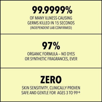 Medical Grade Hand Sanitizer Gel - 97% ORGANIC - 12 FL.OZ. (PACK OF 4)