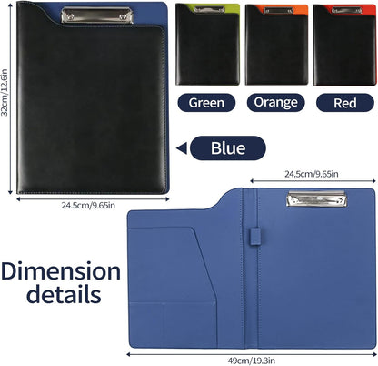 Personalized Padfolio, Customized Leather Clipboard Portfolio Binder add Your Business Logo Text Image for Sales Interview Legal Document A4 Writing Pad for Business Office