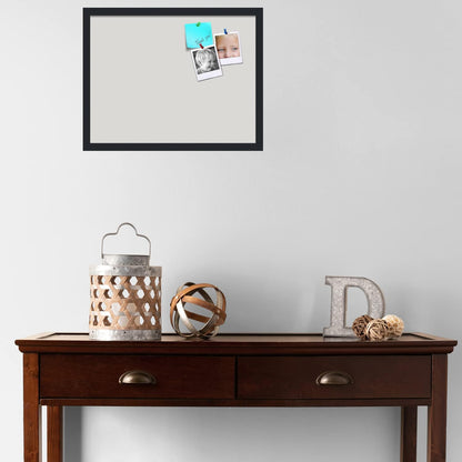PinPix 22x17 Inch Cork Bulletin Board. This Decorative Framed Pin Board Comes with Light Stone Design and a Satin Black Frame. Ideal for Home Office Decor or Message Board (PinPix-1809)