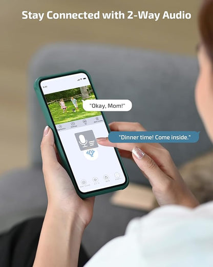 OHWOAI 《2-Way Audio & Auto-Tracking》4K Outdoor Wired Security Camera System,360 Degrees Security PTZ IP Cameras,Surveillance Video Equipment, Surveillance DVR Kits