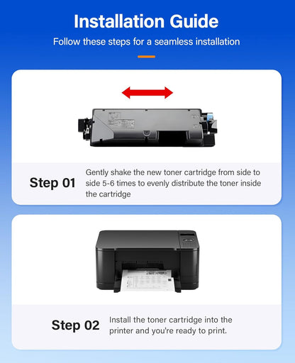 TK-5142 TK5142 Toner Cartridge 4-Pack High Yield Replacement for TK-5142K TK-5142C TK-5142M TK-5142Y Compatible with Kyocera ECOSYS M6530cdn M6030cdn P6130cdn Laser Printer Black Cyan Magenta Yellow