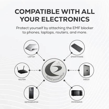 Pack of 6 EMF Stickers for Cell Phone- 5G Ready Harmonizer Stickers Proudly Made in USA for Cell Phones, Laptops or Tablets- EMF mega Shield for All Electronic Devices(Silver-White)