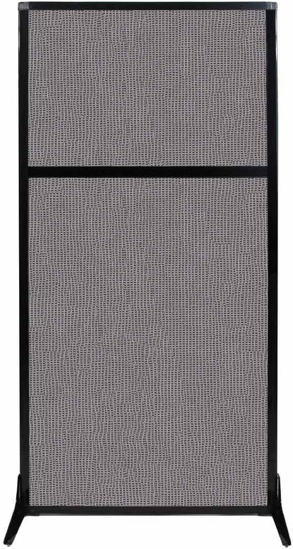 Versare Workstation Partition | Portable Wall Divider | Modern Office Cubicle | Free Standing Privacy Screen | Flexible Work Space | 33" x 70" Slate Fabric Panels