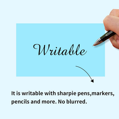 STARLIBOO 3"X5" Rectangle Colored Labels, Removable Moving Labels for Boxes, Permanent Warehouse Moving Stickers Square Label- 250 Pack, Lake Blue