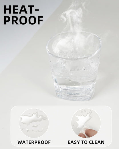 Large Desk Mat,55" x 17"Leather Desk Pad Protector,Large Mouse Pad,Office Desk Mat, Non-Slip PU Leather Desk Blotter, Laptop Desk Pad,Waterproof Desk Writing Pad for Office/Home/Decor(Ivory White)