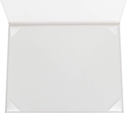 GraduationMall 8.5"x11" Smooth Padded Diploma Cover Certificate Holder White,1-Pack