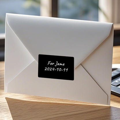 Colored Labels Stickers 3×2 Inch Rectangle Vinyl Black Sticker Removable Assorted Color Coding Name Tag for File Folder Classroom Office Inventory Marking 40 PCS