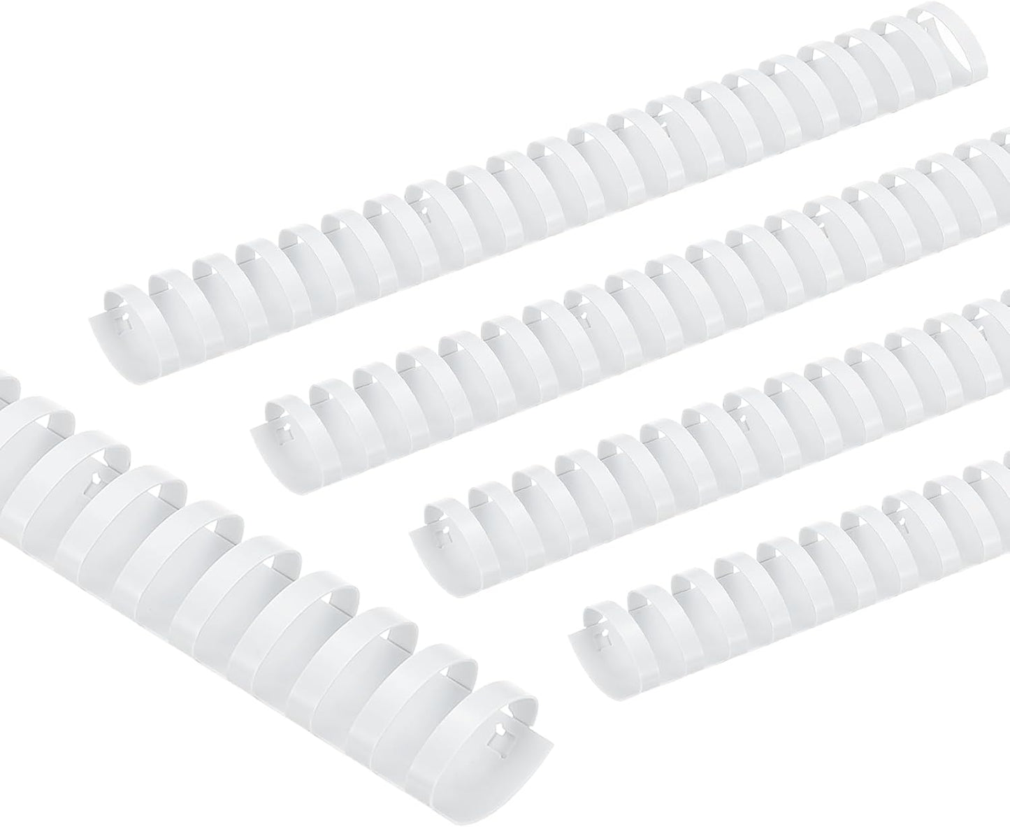 PATIKIL 32mm (1-1/4") Plastic Binding Combs, 10 Pcs 21 Rings Comb Binding Spines 265 Sheet Capacity Letter Size for Binding Paper Sheets Notebook Calendar Picture Album, White
