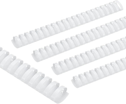 PATIKIL 32mm (1-1/4") Plastic Binding Combs, 10 Pcs 21 Rings Comb Binding Spines 265 Sheet Capacity Letter Size for Binding Paper Sheets Notebook Calendar Picture Album, White
