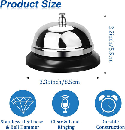 Yexiya 48 Packs Call Bell 3.35 Inch Diameter with Metal Anti-rust Construction Service Bell for Hotels, Schools, Restaurants, Reception Areas, Hospitals, Warehouses