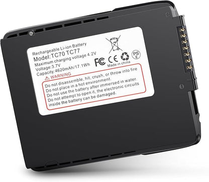 E EGOWAY 4620mAh Replacement Battery for Zebra TC77 Barcode Scanner, Compatible with Zebra Symbol Motorola TC70, TC72, TC75, TC77, TC700h, TC700k, TC720l, TC75x, TC75EK, TC75AH, TC75GK, TC77HL