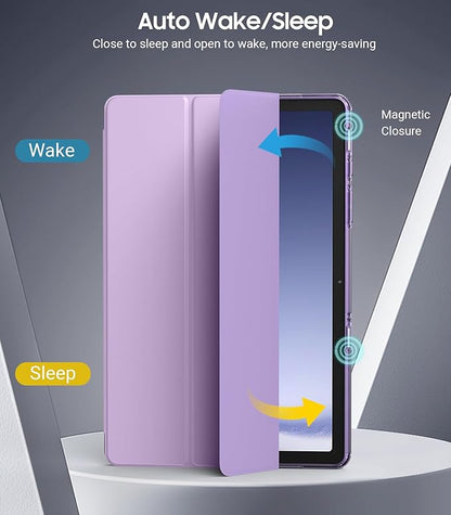 TiMOVO Case for Samsung Galaxy Tab A9+/A9 Plus 11" 2023, Slim Soft TPU Translucent Frosted Back Protective Cover for Galaxy Tab A9+ Tablet SM-X210/X216/X218, Auto Wake/Sleep, Taro Purple